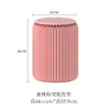 Taburete Redondo Plegable Pequeño Rosa con Cojín de Cuero, Mesa de Café de Moda Dopamina Muebles Pequeños