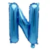 Balão pequeno de letras azuis A-Z em filme de alumínio de 16 polegadas Balão de letras americanas em folha de alumínio de 16 polegadas Decoração de festa de aniversário