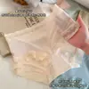 Ropa Interior Femenina Estilo Nuevo 2026, Sencilla y Cómoda, Cintura Media-Alta, Transpirable, Amigable con la Piel, Panties Triángulo con Ribete de Encaje para Niñas