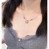 Colar com Pingente Cavalo Pônei Roxo Pérola Shijia Acessórios Feminino Verão Luxo Leve Temperamento Celebridade da Internet Moda Corrente Clavícula Colar