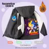 Jaqueta infantil com capuz do Sonic the Hedgehog transfronteiriça, forrada com fleece, para meninos, adequada para crianças de tamanho médio e grande, à prova de vento e quente