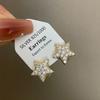 2026 Nuevos Pendientes de Estrella Dorada con Diamantes Completos Estilo Coreano Gama Alta Lujo Ligero Pendientes de Moda Exquisito Temperamento Joyería para Orejas