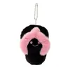 Lindo colgante de pantufla de peluche, muñeco de chancla con cara sonriente, decoración de bolso, llavero, pequeño regalo para estudiantes y parejas