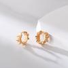 Aretes de Aro Liso, Aretes de Metal, Hebillas para Oreja, Aretes de Diseño de Nicho, Aretes de Estilo Cool, Aretes Elegantes de Moda Personalizados