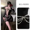 Shuoyao Meia-Calça Sexy de Renda com Gola Halter Emagrecedora Transparente Vazada Estoque Quente Vestido Body de Renda Sedutor Peça Única para Mulheres 8256