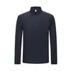 Camiseta de Malla Sorona para Primavera y Otoño con Cuello Alto y Media Cremallera de Manga Larga, Camiseta Base Unisex, Uniforme para Grupo de Negocios con Estampado