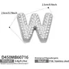 Collar Colgante Misterioso y Lujoso con Circonitas Incrustadas y 26 Letras Inglesas, Acero Inoxidable Chapado en Oro de 18k, Collar de Joyería para Mujer