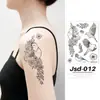 Nuevas pegatinas de tatuaje temporales negras individuales transfronterizas, pegatinas personalizadas para la cara, pegatinas para el brazo, pegatinas para la clavícula, pegatina de tatuaje