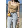 Colete Feminino Suspensório Parte de Baixo Interna Tricotado de Lã Sem Mangas Primavera e Verão Novo Sexy Cor Lisa Top Externo para Mulheres