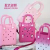 Bolsa de Playa Eva, Bolsa de Gelatina Colorida, Diseño Ligero, Minibolso DIY, Versátil y de Moda para Compras y Viajes Diarios
