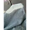 Pijama Nuevo de Algodón Nube de Verano para Mujer Azul Claro Floral Cuello Redondo Cárdigan Manga Corta Pantalones Cortos Estilo Juvenil Ropa de Abrigo Ropa para el Hogar