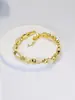 Pulsera de Triángulo Cuadrado de Ópalo Explosión Europea y Americana Estilo Ins Pulsera Chapada en Oro Real Piedra Pulsera de Fila Única Clavícula