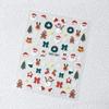 Pegatinas de Uñas Navideñas Copo de Nieve Blanco Calcetines de Papá Noel Adornos para Uñas Lazo Muñeco de Nieve Navideño Calcomanía