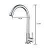 Grifo Individual de Agua Fría de Acero Inoxidable Fregadero de Cocina Vertical Fregadero de Lavandería Montado en la Pared Fregadero para Lavavajillas