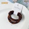 Corda de cabeça de gravata marrom leite simples elegante laço de cabelo elástico alto faixa de cabelo alargada grossa faixa de borracha de pondera corda de cabelo para mulheres