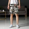 Shorts holgados de talla grande para hombre, modernos, de algodón y lino, delgados, nuevos, casuales, deportivos, pantalones de playa para hombre, estampados, de cinco puntos, verano