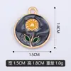 Colgante Individual Exquisito KC Oro Goteo de Aceite Círculo de Girasol Colgante Joyería DIY Venta Directa de Fábrica Transfronteriza Se Puede Mezclar Lote