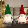 Muñeco navideño sin rostro con borde transfronterizo, sombrero de lentejuelas decorativo, adornos brillantes, lindo gnomo Rudolph