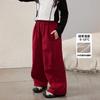 Pantalones Casuales Tutu Elefantito para Niñas Otoño/Invierno 2026 Nuevos Pantalones Cargo Gruesos Cálidos Forrados de Felpa Pantalones Deportivos de Pierna Recta