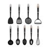 Juego de Utensilios de Cocina Antiadherentes de Nylon en Stock, Espátula de Cocina, Cuchara para Sopa, Espumadera, Herramientas de Cocina, Utensilios de Cocina de Nylon Juego de 9 Piezas