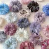 Goma para el pelo scrunchie de gasa tipo nube tie-dye estilo coreano para mujer, temperamento suave vintage, accesorio de alta gama para el pelo, cuerda para el pelo