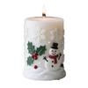 Jiahuimei Decorações de Natal Floco de Neve Vela Perfumada Cilíndrica Molde de Silicone
