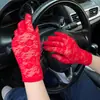 Guantes de Novia de Encaje Negro Elegantes Franceses Vestido Corto Sexy Retro Accesorios para Cena Lolita Foto