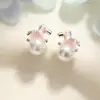 Brincos de Pérola de Pônei Desenho Animado Fofo para Mulheres, High-End, Luxo Acessível, Versáteis, Simples e Modernos, Brincos com Pino de Prata S925
