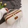 Bolsa de Maquiagem Portátil de PU Fashion para Mulheres, Estojo de Maquiagem Transfronteiriço Moderno, Bolsa de Higiene Pessoal Grande Capacidade para Viagem