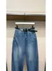 Estilo Novo Primavera e Verão 2026 Moda Cintura Alta Modelador Jeans Azul Petite Perna Larga para Mulheres