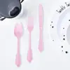 Plato de Papel Rayado Rosa para Niña Plato de Cena Vaso de Papel Servilleta Vajilla Cuerda para Globos Juego de Banderines Decoración para Fiesta de Cumpleaños
