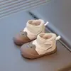 Botas de Nieve Jingqi para Niños Zapatos Cálidos de Terciopelo de Invierno para Hombres y Mujeres Zapatos de Algodón con Dibujos para Bebé Suela Suave Puntera Antideslizante Botines Cortos