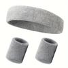 Set de Diadema Deportiva y Muñequera de Algodón Multicolor Toalla Deportes Fútbol Baloncesto Muñequera Absorbente de Sudor Set para Limpiar el Sudor de Fitness