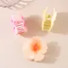 Presilha de Cabelo Garra com Gradiente de Flor de Coração Cacheado Transfronteiriça para Mulheres, Verão, Parte de Trás da Cabeça, Cabelo Preso em Coque, Presilha Tubarão, Acessório de Cabeça de Alta Qualidade, Cabelo