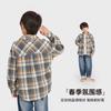 Camisas para Niños Duoduo 2026 Primavera y Otoño Cambio de Color Verde y Azul Chaqueta Delgada de Temporada para Niños Mayores Camisa de Algodón Puro