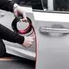 Tira de parachoques para puerta de coche, galvanizada, superficie brillante, limpiaparabrisas, antiarañazos, pegatina protectora para coche, tira adhesiva, suministros decorativos universales para carrocería de coche