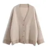 Cardigan de tricô retrô coreano chique para mulheres, listrado, estilo casual, jaqueta de corte solto, peça de sobreposição versátil, suéter listrado preto
