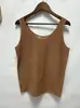 Colete Tricotado Simples Versátil Cor Sólida de Verão Feminino Sem Mangas Top Redutor de Idade Elegante para o Trabalho Camisola Venda por Atacado em Estoque
