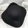 Chapéu de Pescador Preto para Mulheres Outono e Inverno Coreano All-match Gravata Borboleta Top Hat Chapéu de Lã de Lã de Aba Grande para Mulheres Vintage