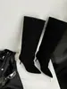 Botas de tacón de aguja de punta fina hasta la rodilla para mujer, nueva moda otoño e invierno 2026, elegantes y con estilo