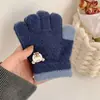 Luvas Infantis Inverno Desenho Animado Meio Dedo Quente Luvas de Bebê Outono e Inverno Acolchoadas de Pelúcia para Meninos e Meninas de 1 a 6 Anos