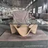 Silla de Ocio con Rodaja de Madera Maciza de Forma Única, Sillón Sofá Artístico de Gama Alta, Silla de Ocio para Villas, Hoteles y Casas de Huéspedes, Asientos Personalizados
