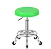 Taburete de plástico engrosado con altura ajustable y función giratoria, taburete redondo para escuela y laboratorio, taburete para estudiantes con ruedas, silla de bar de patas altas