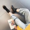Botas Chelsea de Couro Femininas, Modernas, Versáteis, Confortáveis e Casuais, Botas Curtas com Solado Grosso e Bico Redondo para Mulheres, Novo Estilo Outono e Inverno 2025