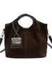 Bolsas de Camurça Transfronteiriças para Mulheres, Grande Capacidade, Nova Versátil Bolsa Transversal Retro Outono e Inverno 2026, Bolsa de Mão para o Trabalho