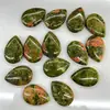 Venda quente transfronteiriça pedra natural cristal ágata gema sem furo pingente gota d'água plana gema em forma de gota acessórios de joias
