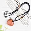 Colgante de Amor de Piedra Oceánica Natural Colgante de Corazón Oceánico Joyería Collar Cristal Piedra Semipreciosa Energía Colgante de Corazón