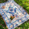 Marruecos Geométrico Exterior Camping Manta Alfombra de Césped Tejida con Hilo de Algodón Cubierta para Siesta Manta Tienda Impermeable Alfombra de Picnic