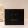 Novo Calendário 2027 Simples e Fresco Ornamento de Mesa Criativo Planejador Versão em Inglês Calendário