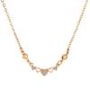 Collar de Diamante Amor Transfronterizo Europeo y Americano Moda Retro Elegante Mariposa Borla Forma de Corazón Cadena para Clavícula Cadena para Suéter de Celebridad de Internet